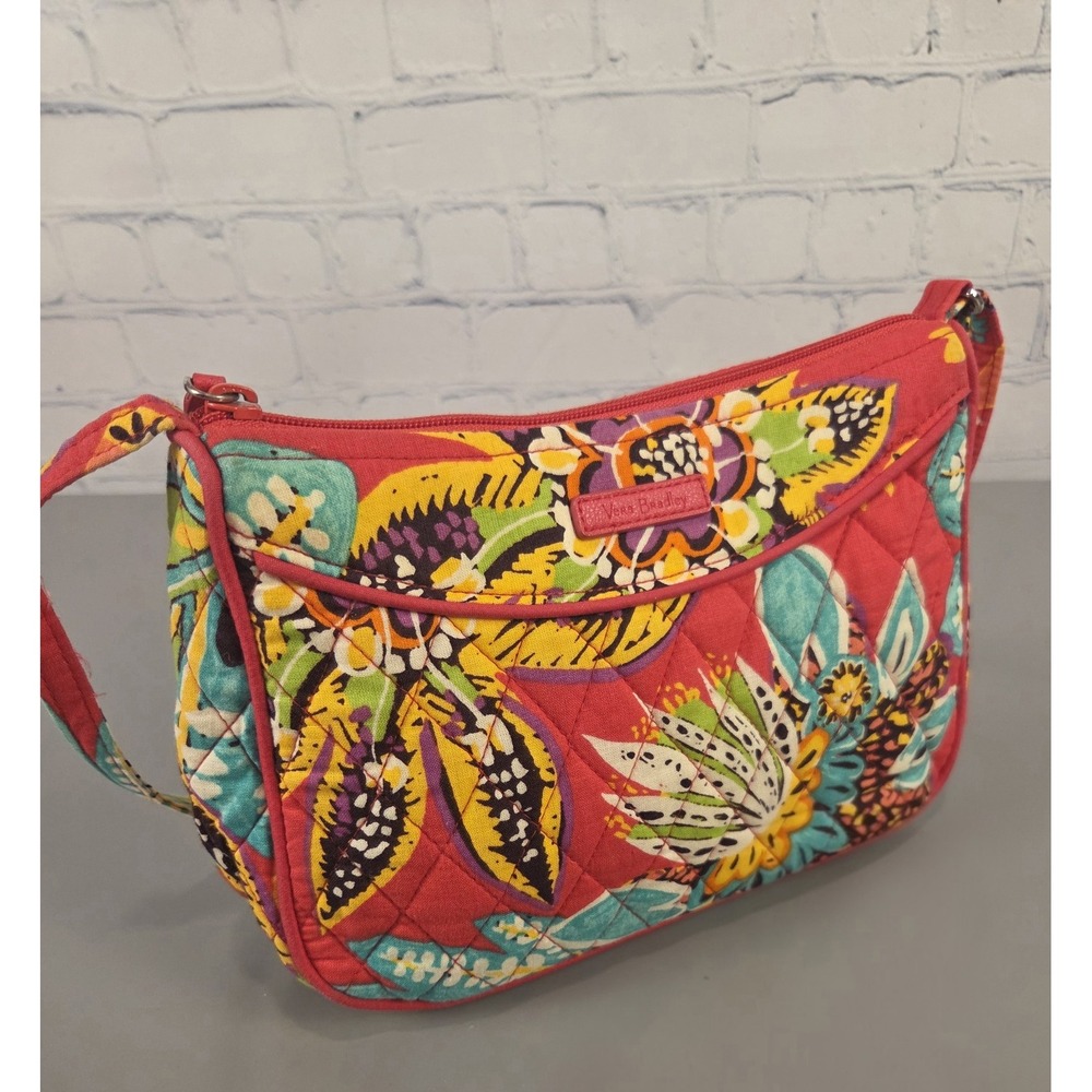 Vera Bradley Little Crossbody Purse Bag in Pink Floral Rumba Quilted 9x6